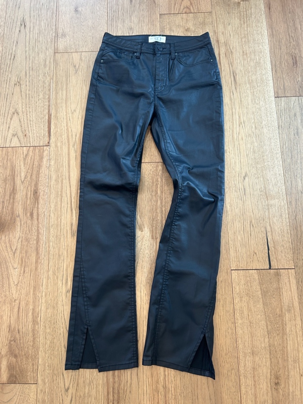 We The Free Black Coated Pants